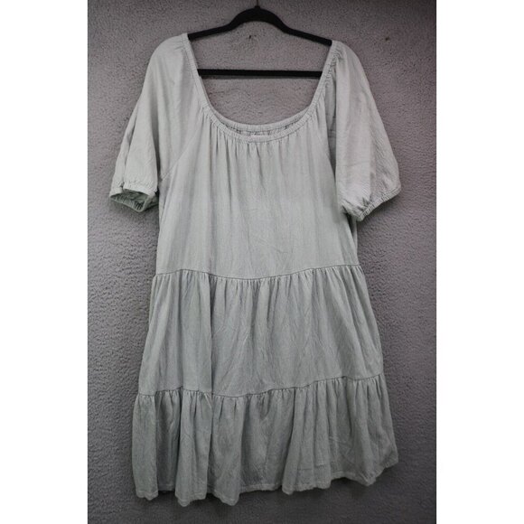 True Craft Tiered Short Sleeve Dress-Size 2X-Pockets - Picture 1 of 6